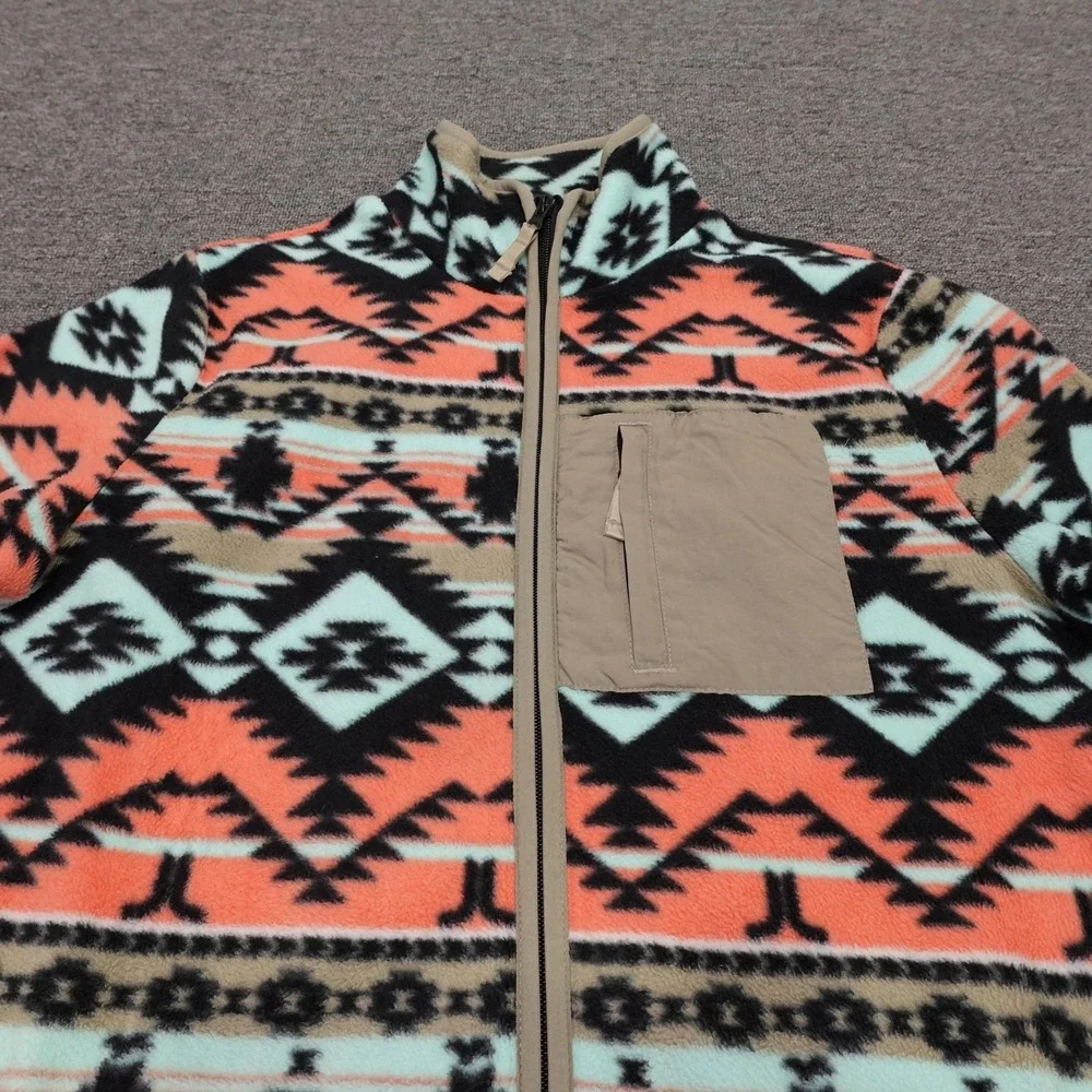 WeSC Jacket Mens Medium Moritz Aztec Fleece Full Zip Outdoor Hiking M414575T
